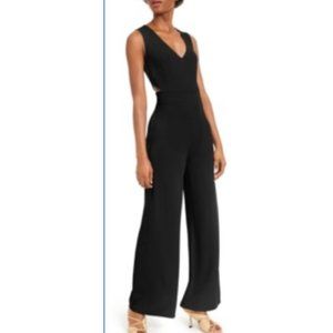 Bar III V-Neck Cut-Out Crepe Jumpsuit, NWT, 6